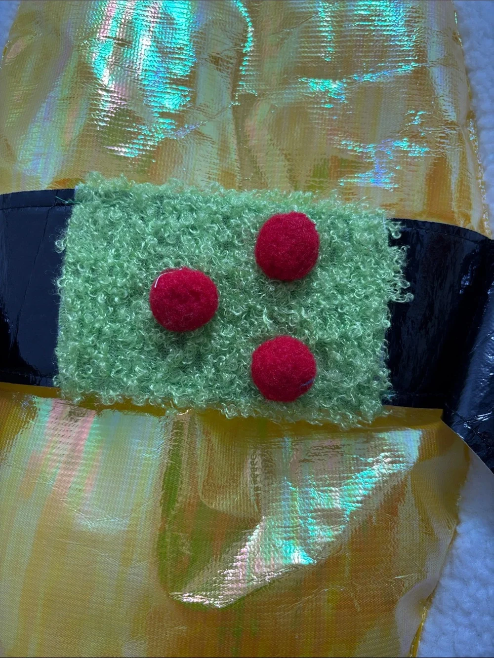 Yellow Sushi Roll Dog Costume with Black Belt
